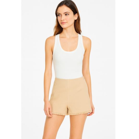 Ann Taylor LOFT Khaki Riviera Shorts Size 2 Linen Summer Casual Business - Picture 10 of 10